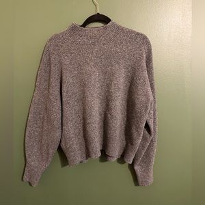 Grey, turtleneck sweater. Size large.